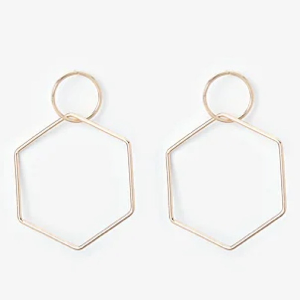 Express Hexagon Drop Earrings